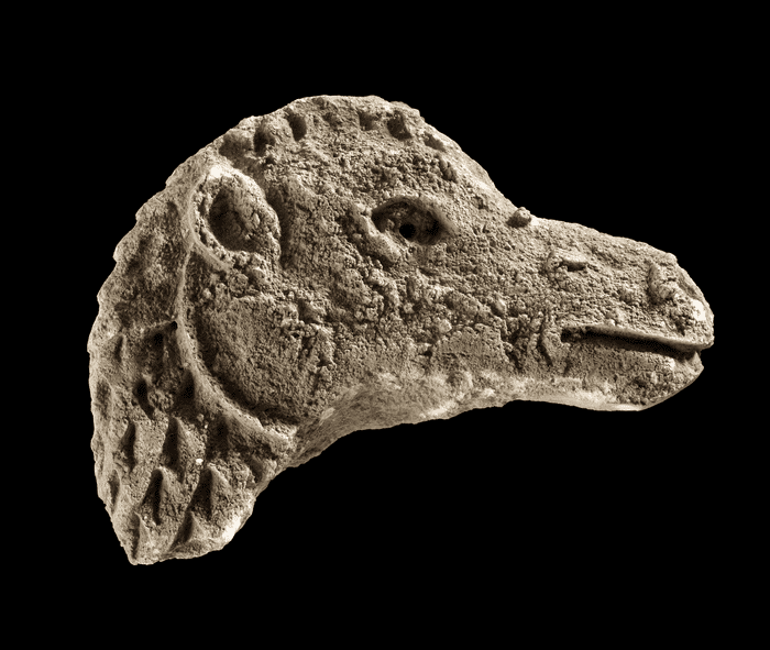 Plaster camel’s head, Samarra, Iraq, 9th century
